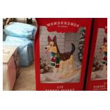 *2* Wondershop Lit Tinsel Husky Yard Décor