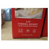 *2* Wondershop Lit Tinsel Husky Yard Décor