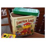 Lincoln Logs, Play-Doh, Puzzles, Board Games