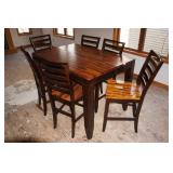 Bar Height Kitchen Table with 6 Stools