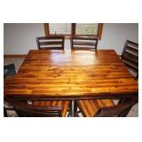 Bar Height Kitchen Table with 6 Stools