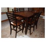 Bar Height Kitchen Table with 6 Stools