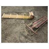 VINTAGE TOBOGGAN/ SLED LOT