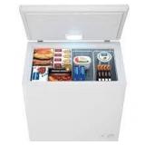 Vissani 6.9 cu. ft. Manual Defrost Chest Freezer with LED Light Type in White Garage Ready  Customer Returns See Pictures