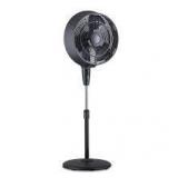 NewAir 18 in. 3-Speed Wide-Angle Oscillating Outdoor Misting Fan and Pedestal Fan for Cool Down 500 sq. ft. - Black  Customer Returns See Pictures