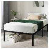 Zinus Classic 14 in. Black Metal Twin Platform Bed Frame  Customer Returns See Pictures