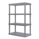 IRIS 4-Tier Large Plastic Garage Storage Shelving Unit, Gray (18 W x 56 H x 36 D)   Customer Returns See Pictures