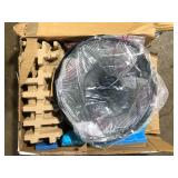 NewAir 18 in. 3-Speed Wide-Angle Oscillating Outdoor Misting Fan and Pedestal Fan for Cool Down 500 sq. ft. - Black  Customer Returns See Pictures