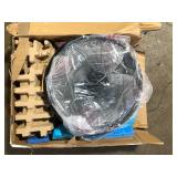 NewAir 18 in. 3-Speed Wide-Angle Oscillating Outdoor Misting Fan and Pedestal Fan for Cool Down 500 sq. ft. - Black  Customer Returns See Pictures