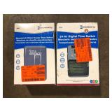 Lot of Assorted Indoor Wall Mounted Mechanical Water Heater Timer, Steel, Various Models and Conditions Customer Returns See Pictures