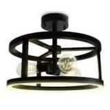 Feit Electric Katalyst 15 in. 3-Light Matte Black Color Choice Selectable CCT LED with Night Light Semi-Flush Mount Ceiling Light  Customer Returns See Pictures