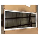 Lirago 22 in. W x 47 in. H Rectangular Metal Framed Bathroom Wall Mirror in Silver Customer Returns See Pictures