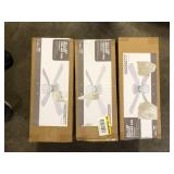Lot of Littleton 42 in. LED Indoor White Ceiling Fan with Light Kit  Customer Returns See Pictures