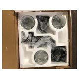 Home Decorators Collection Knollwood 17-1/2 in. 3-Light Black Bronze with Brass Accents Industrial Round Chandelier for Kitchens Bulbs Included  Customer Returns See Pictures