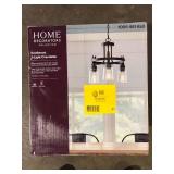 Home Decorators Collection Knollwood 17-1/2 in. 3-Light Black Bronze with Brass Accents Industrial Round Chandelier for Kitchens Bulbs Included  Customer Returns See Pictures