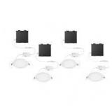 Lot of Commercial Electric Elite Series 6 in. LED DuoBright, 3-Level Lumen Select, Ultraslim Canless Recessed Light, Adjustable CCT (4-Pack) Customer Returns See Pictures