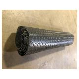 Workforce Black 36 in. x 10 ft. Vinyl Diamond Plate Commercial Grade Matting  Customer Returns See Pictures