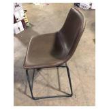 Glamour Home Adan Iron Frame Dark Brown Faux Leather Counter Stool Customer Returns See Pictures