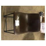 Glamour Home Adan Iron Frame Dark Brown Faux Leather Counter Stool Customer Returns See Pictures