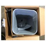 Home Decorators Collection 22.5 in. x 13.5 in. x 11.75 in. In Cabinet Pull Out Soft-Close 27 Qt. Trash Can  Customer Returns See Pictures