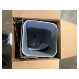 Home Decorators Collection 22.5 in. x 13.5 in. x 11.75 in. In Cabinet Pull Out Soft-Close 27 Qt. Trash Can  Customer Returns See Pictures