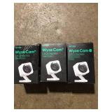 Lot of Wyze Cam v4 Wi-Fi 2.5K QHD Indoor/Outdoor Plug-In Smart Home Security Camera, Color Night Vision, 2-Way Audio (White)   Customer Returns See Pictures