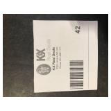 Acme Furniture Britney Espresso and Walnut PU with Button Tufted Counter Height Chair (Set of 2)   Customer Returns See Pictures