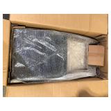 Acme Furniture Britney Espresso and Walnut PU with Button Tufted Counter Height Chair (Set of 2)   Customer Returns See Pictures