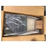 Acme Furniture Britney Espresso and Walnut PU with Button Tufted Counter Height Chair (Set of 2)   Customer Returns See Pictures