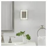 Lot of Hampton Bay Upton Brushed Nickel LED Sconce   Customer Returns See Pictures