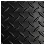 Workforce Black 36 in. x 10 ft. Vinyl Diamond Plate Commercial Grade Matting     Customer Returns See Pictures