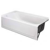 Bootz Industries Aloha 60 in. x 30 in. Soaking Bathtub with Right Drain in White Customer Returns See Pictures