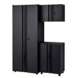 Husky 3-Piece Regular Duty Welded Steel Garage Storage System in Black  Customer Returns See Pictures