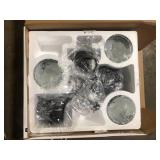 Home Decorators Collection Knollwood 17-1/2 in. 3-Light Black Bronze with Brass Accents Industrial Round Chandelier for Kitchens Bulbs Included  Customer Returns See Pictures