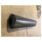 Workforce Black 36 in. x 10 ft. Vinyl Diamond Plate Commercial Grade Matting     Customer Returns See Pictures