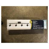 Hampton Bay Crosshaven 2.6 ft. Black Smart Color Tunable Integrated LED Track Lighting Kit with 4 Fixed Track Heads      Customer Returns See Pictures