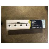 Hampton Bay Crosshaven 2.6 ft. Black Smart Color Tunable Integrated LED Track Lighting Kit with 4 Fixed Track Heads      Customer Returns See Pictures