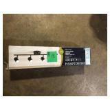 Hampton Bay Crosshaven 2.6 ft. Black Smart Color Tunable Integrated LED Track Lighting Kit with 4 Fixed Track Heads      Customer Returns See Pictures