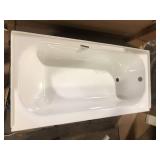 Bootz Industries Aloha 60 in. x 30 in. Soaking Bathtub with Right Drain in White Customer Returns See Pictures