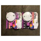 Lot of Kidde 10-Year Worry-Free Smoke and Carbon Monoxide Detector, Battery Powered with Voice Alarm (2-Pack) Customer Returns See Pictures