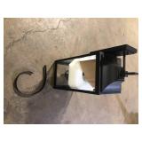 Home Decorators Collection Havenridge 27.8 in. 3-Light Matte Black Hardwired Outdoor Wall Light Lantern Sconce with Seeded Glass (1-Pack)   Customer Returns See Pictures