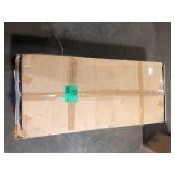 Lazzara Oxton 30 in. White and Coffee Wood Pub Height Stool with Wood Seat (Set of 2)  Customer Returns See Pictures