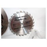 Assorted Power Tool Blades and Hand Tool Collection