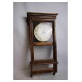 Vintage Grandfather Style Wall Clock with Wooden Frame
