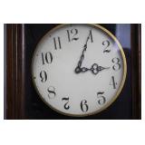 Vintage Grandfather Style Wall Clock with Wooden Frame