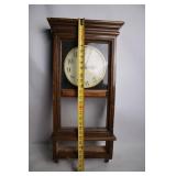 Vintage Grandfather Style Wall Clock with Wooden Frame