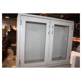 Used Office Glass Door Cabinet with Metal Frame