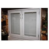 Used Office Glass Door Cabinet with Metal Frame