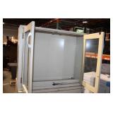 Used Office Glass Door Cabinet with Metal Frame