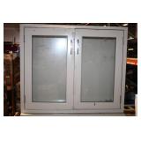 Metal Storage Cabinet with Glass Doors